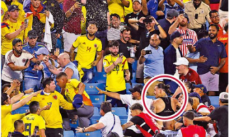 Nunez trzymał syna w ramionach i pocieszał go