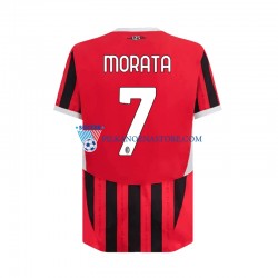 AC Milan Alvaro Morata 7 Koszulka Męska Domowy 2024-2025 Krótkie Rękawy