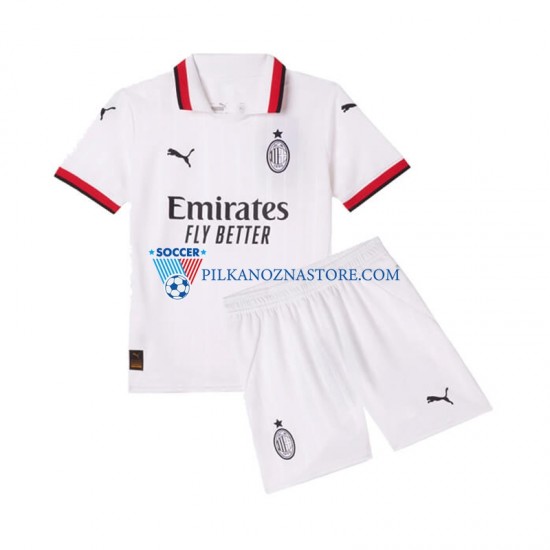 AC Milan dla Dzieci Koszulka Wyjazdowy 2024-2025 Krótkie Rękawy