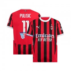 AC Milan UCL Font PULISIC 11 Koszulka Męska Domowy 2024-2025 Krótkie Rękawy