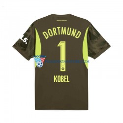 Strój Bramkarski Borussia Dortmund Gregor Kobel 1 Koszulka Męska Wyjazdowy 2024-2025 Krótkie Rękawy
