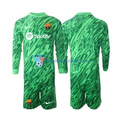 Strój Bramkarski FC Barcelona dla Dzieci Koszulka Domowy 2024-2025 Długie Rękawy