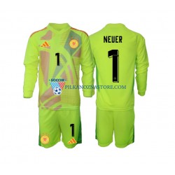 Strój Bramkarski Niemcy dla Dzieci Manuel Neuer 1 Koszulka Wyjazdowy Euro 2024 Długie Rękawy