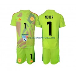 Strój Bramkarski Niemcy dla Dzieci Manuel Neuer 1 Koszulka Wyjazdowy Euro 2024 Krótkie Rękawy