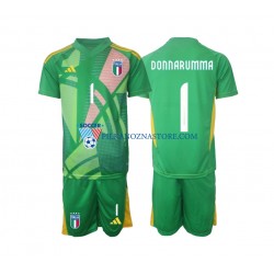 Strój Bramkarski Włochy dla Dzieci Donnarumma 1 Koszulka Wyjazdowy Euro 2024 Krótkie Rękawy