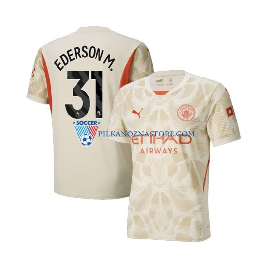 Strój Bramkarski Manchester City Ederson M 31 Koszulka Męska Trzeci 2024-2025 Krótkie Rękawy