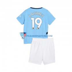 Manchester City dla Dzieci Julian Alvarez 19 Koszulka Domowy 2024-2025 Krótkie Rękawy