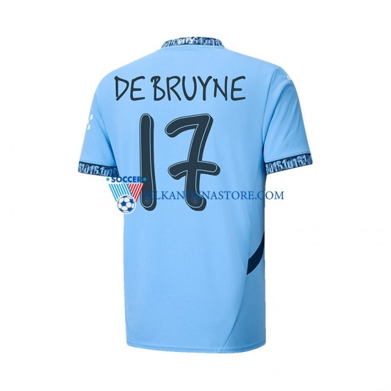 Manchester City UCL Font DE BRUYNE 17 Koszulka Męska Domowy 2024-2025 Krótkie Rękawy