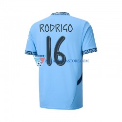 Manchester City UCL Font RODRIGO 16 Koszulka Męska Domowy 2024-2025 Krótkie Rękawy