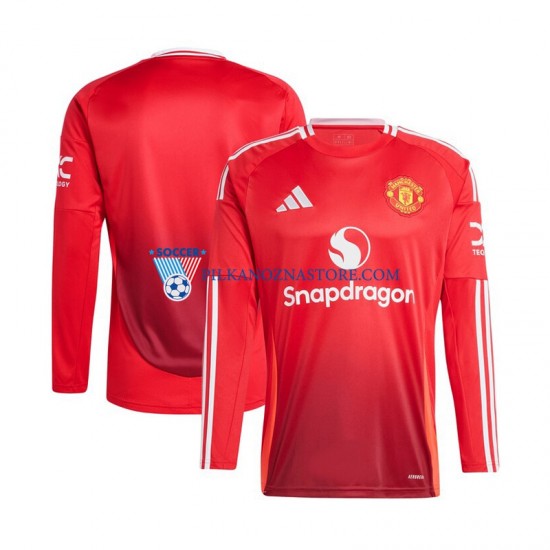 Manchester United Koszulka Męska Domowy 2024-2025 Długie Rękawy