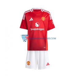 Manchester United dla Dzieci Koszulka Domowy 2024-2025 Krótkie Rękawy