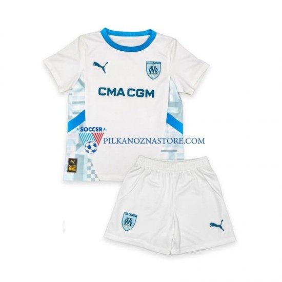 Olympique Marsylia dla Dzieci Koszulka Domowy 2024-2025 Krótkie Rękawy