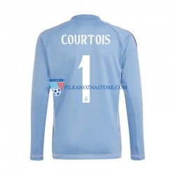 Strój Bramkarski Real Madryt Thibaut Courtois 1 Koszulka Męska Domowy 2024-2025 Długie Rękawy