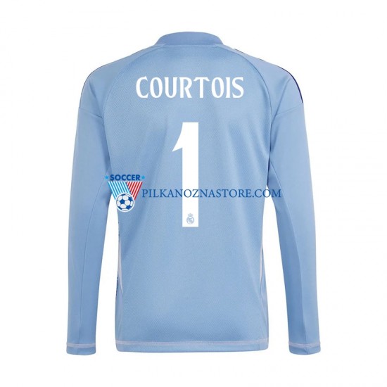 Strój Bramkarski Real Madryt Thibaut Courtois 1 Koszulka Męska Domowy 2024-2025 Długie Rękawy