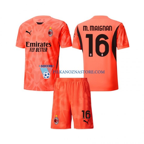 Strój Bramkarski AC Milan dla Dzieci Mike Maignan 16 Koszulka Czwarty 2024-2025 Krótkie Rękawy