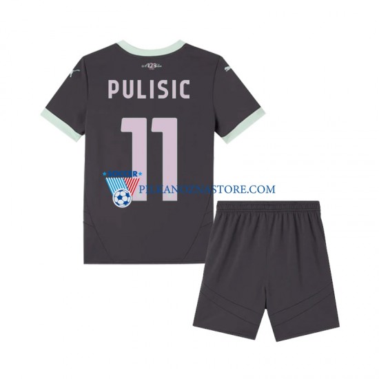 AC Milan dla Dzieci Pulisic 11 Koszulka Trzeci 2024-2025 Krótkie Rękawy