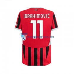 AC Milan Ibrahimović 11 Koszulka Męska Domowy 2024-2025 Krótkie Rękawy
