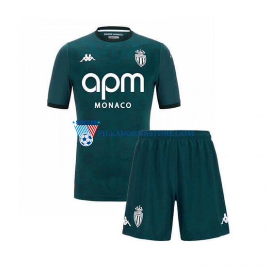 AS Monaco dla Dzieci Koszulka Wyjazdowy 2024-2025 Krótkie Rękawy