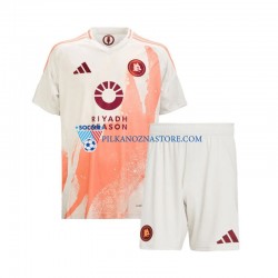 AS Roma dla Dzieci Koszulka Wyjazdowy 2024-2025 Krótkie Rękawy