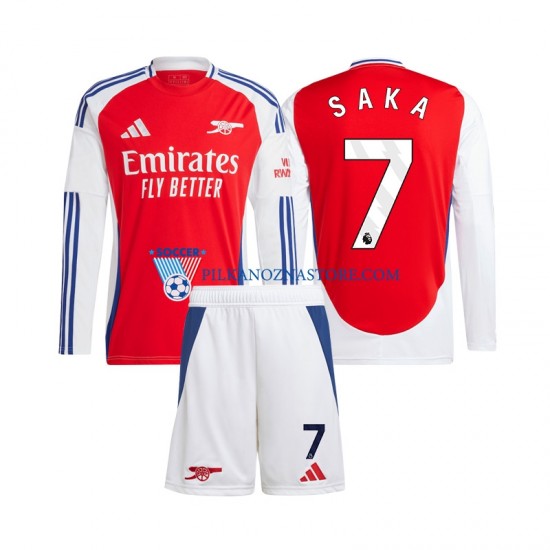 Arsenal dla Dzieci SAKA 7 Koszulka Domowy 2024-2025 Długie Rękawy