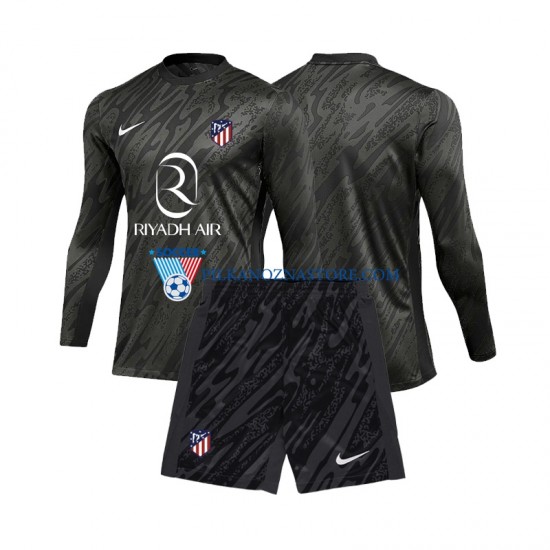 Strój Bramkarski Atlético Madryt dla Dzieci Koszulka Domowy 2024-2025 Długie Rękawy