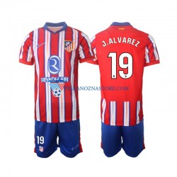 Atlético Madryt dla Dzieci J.Alvarez 19 Koszulka Domowy 2024-2025 Krótkie Rękawy