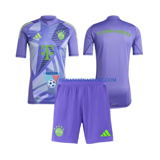 Strój Bramkarski Bayern Monachium dla Dzieci Koszulka Wyjazdowy 2024-2025 Krótkie Rękawy