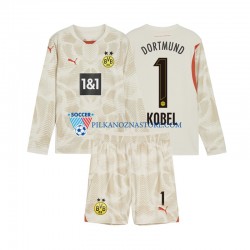 Strój Bramkarski Borussia Dortmund dla Dzieci Gregor Kobel 1 Koszulka Domowy 2024-2025 Długie Rękawy
