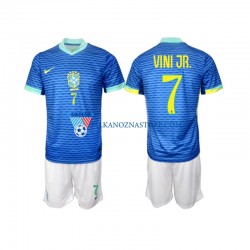 Brazylia dla Dzieci VINI JR 7 Koszulka Wyjazdowy 2024 Krótkie Rękawy