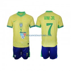 Brazylia dla Dzieci VINI JR 7 Koszulka Domowy 2024 Krótkie Rękawy