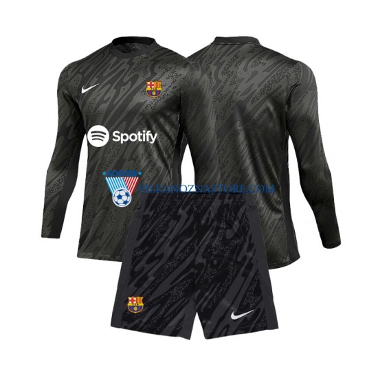 Strój Bramkarski FC Barcelona dla Dzieci Koszulka Trzeci 2024-2025 Długie Rękawy