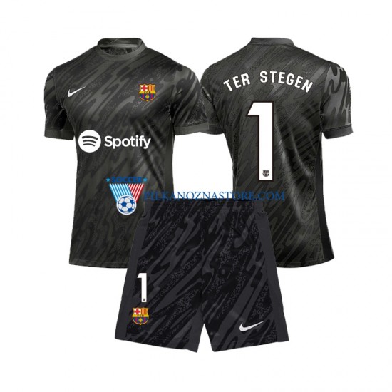 Strój Bramkarski FC Barcelona dla Dzieci Ter Stegen 1 Koszulka Trzeci 2024-2025 Krótkie Rękawy