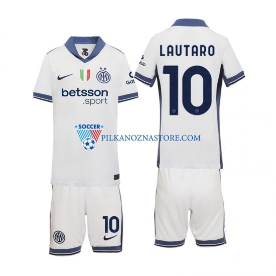 Inter Mediolan dla Dzieci Lautaro 10 Koszulka Wyjazdowy 2024-2025 Krótkie Rękawy