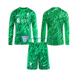 Strój Bramkarski Liverpool dla Dzieci Koszulka Wyjazdowy 2024-2025 Długie Rękawy