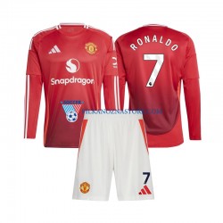 Manchester United dla Dzieci Cristiano Ronaldo 7 Koszulka Domowy 2024-2025 Długie Rękawy