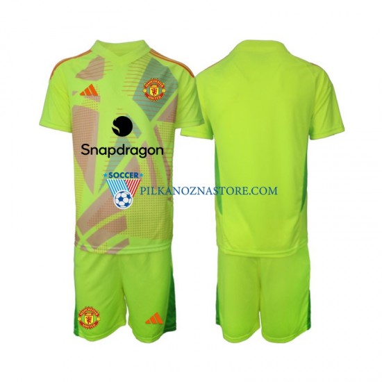 Strój Bramkarski Manchester United dla Dzieci Koszulka Wyjazdowy 2024-2025 Krótkie Rękawy