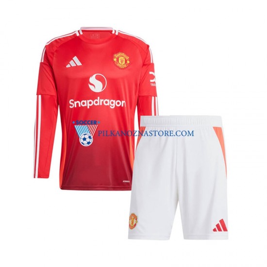 Manchester United dla Dzieci Koszulka Domowy 2024-2025 Długie Rękawy