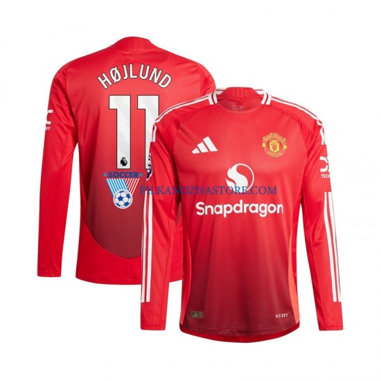 Manchester United Rasmus Hojlund 11 Koszulka Męska Domowy 2024-2025 Długie Rękawy