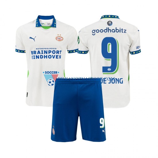 PSV Eindhoven dla Dzieci DE JONG 9 Koszulka Trzeci 2024-2025 Krótkie Rękawy