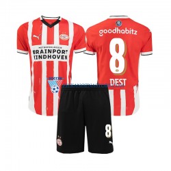 PSV Eindhoven dla Dzieci Sergino Dest 8 Koszulka Domowy 2024-2025 Krótkie Rękawy