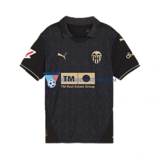 Valencia Koszulka Męska Wyjazdowy 2024-2025 Krótkie Rękawy