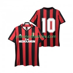 AC Milan 10 1988 1989 Retro Koszulka Męska Domowy Krótkie Rękawy