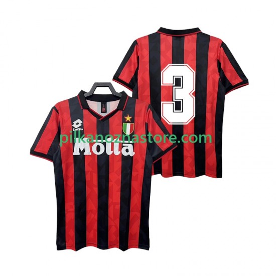 AC Milan 3 1993 Retro Koszulka Męska Domowy 1994 Krótkie Rękawy