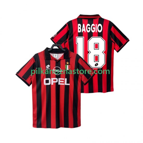 AC Milan BAGGIO 18 1996 1997 Retro Koszulka Męska Domowy Krótkie Rękawy