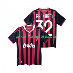 AC Milan BECKHAM 32 2009 Retro Koszulka Męska Domowy 2010 Krótkie Rękawy