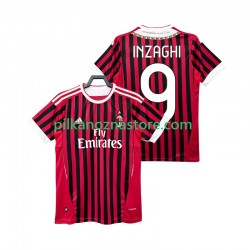 AC Milan INZAGHI 9 2012 Retro Koszulka Męska Domowy 2011 Krótkie Rękawy