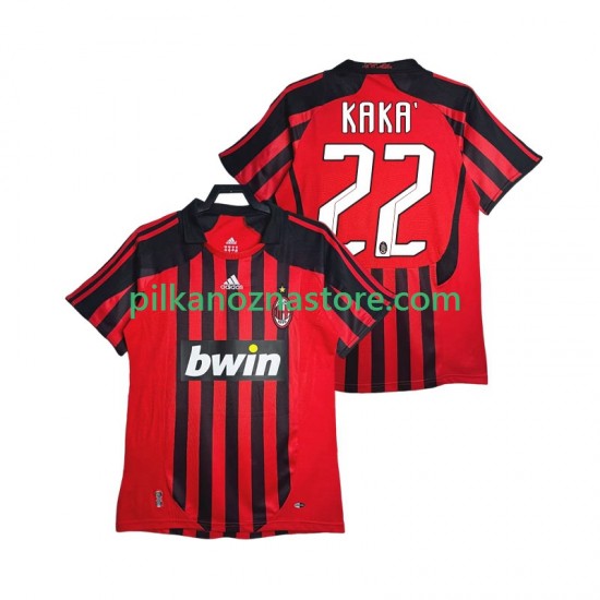 AC Milan KAKA 22 2007 Retro Koszulka Męska Domowy 2008 Krótkie Rękawy