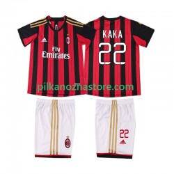 AC Milan dla Dzieci KAKA 22 2013 2014 Retro Koszulka Domowy Krótkie Rękawy