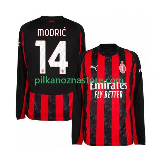 AC Milan Modrić Luca 14 Koszulka Męska Domowy 2025-2026 Długie Rękawy