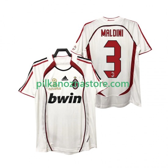 AC Milan MALDINI 3 2007 Retro Koszulka Męska Wyjazdowy 2006 Krótkie Rękawy
